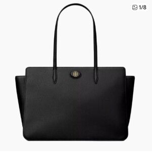 Tory Burch Zip Top Tote Bag in Black